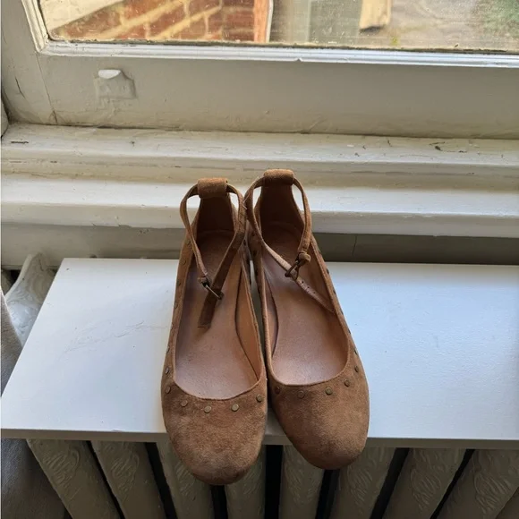 Madewell Brown Suede Strappy Heeled Shoes - Picture 2 of 5